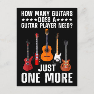 Tarjeta De Recepción Gracioso Guitarista De Arte Para Hombres Guitarian