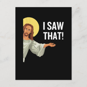 Tarjeta De Recepción Gracioso Jesús Meme Vi Que La Cita Cristiana Es Di