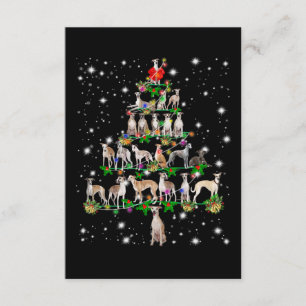 Tarjeta De Recepción Gracioso Whippet Christmas Tree Ornament Decour
