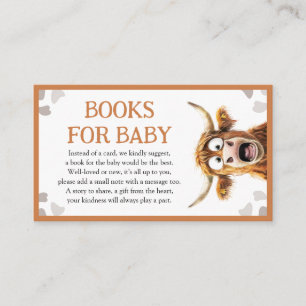 Tarjeta De Recepción Graciosos libros Baby Shower para vacas para bebés