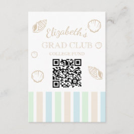 Tarjeta De Recepción Grad Club Beach Party College Fund