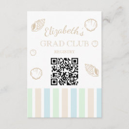 Tarjeta De Recepción Grad Club Beach Party Registry