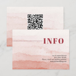 Tarjeta De Recepción Gradiente de color de agua boda japonés minimalist