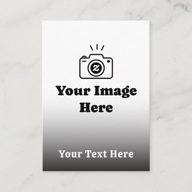 Tarjeta De Recepción Gradiente de texto e imagen personalizados (Anverso)