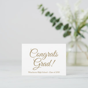 Tarjeta De Recepción Grados de felicitación personalizado de oro año es