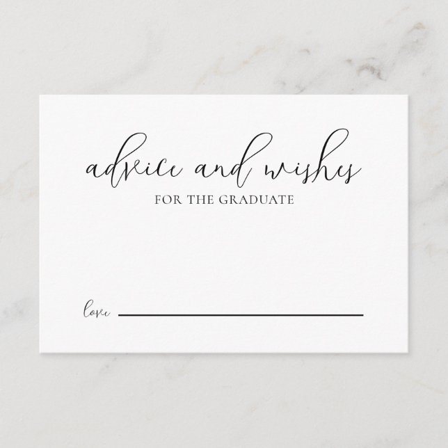 Tarjeta De Recepción Graduación de Asesoramiento de Graduación de Guión (Anverso)