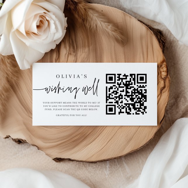 Tarjeta De Recepción Graduación de código QR de Wshing Well (Subido por el creador)