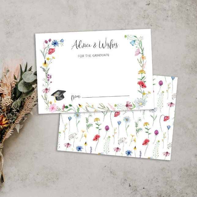 Tarjeta De Recepción Graduación de consejos para flores silvestres (Subido por el creador)