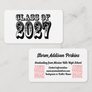 Tarjeta De Recepción Graduación de la Clase Occidental de 2027