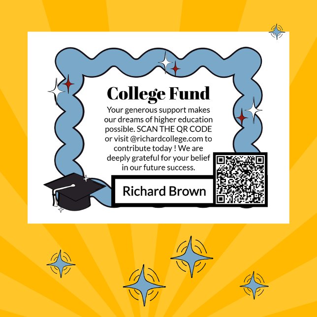 Tarjeta De Recepción Graduación de la facultad de acequias azul claro (Subido por el creador)