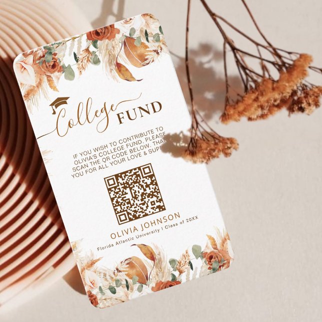 Tarjeta De Recepción Graduación del código QR del fondo de estudios sup (Subido por el creador)