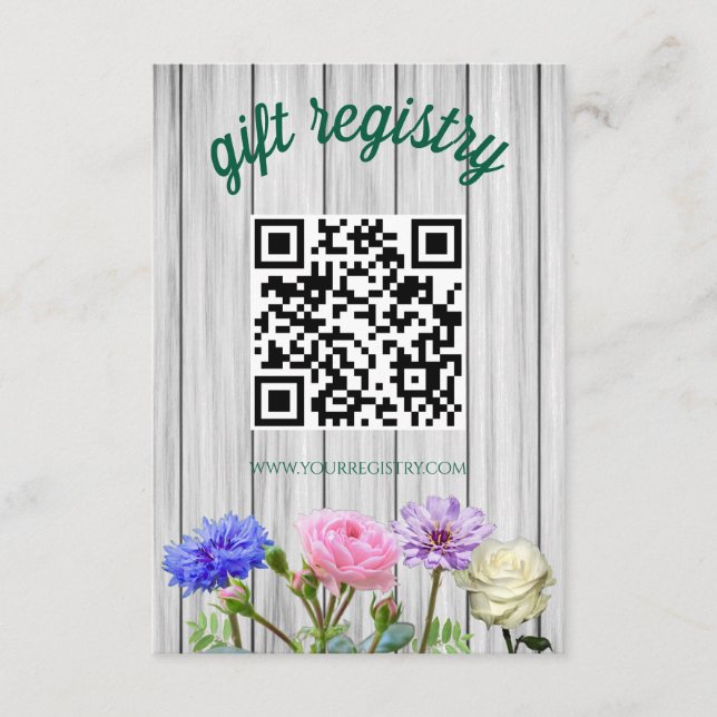 Tarjeta De Recepción Graduation Garden Party Registry (Anverso)