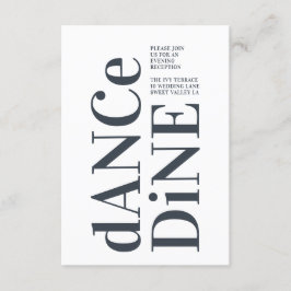 Tarjeta De Recepción Gran Monograma Moderno Negrita Boda simple negrita