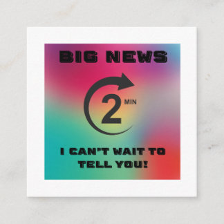 Tarjeta De Recepción Grandes noticias, no puedo esperar para decírtelo