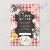 Granja Animales Ducha Diaper Raffle