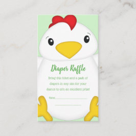 Tarjeta De Recepción Granja Baby Shower de pollo