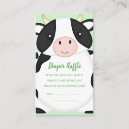 Tarjeta De Recepción Granja Baby Shower de vaca