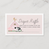 Granja de animales Barnyard Pink Diaper Raffle Tic