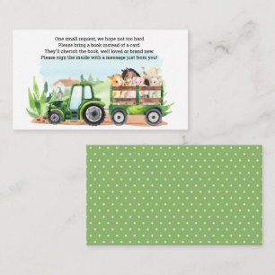 Tarjeta De Recepción Granja de animales Green Tractor Boys Book