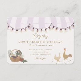 Tarjeta De Recepción Granja de granjeros rosados Insértese un nuevo reg