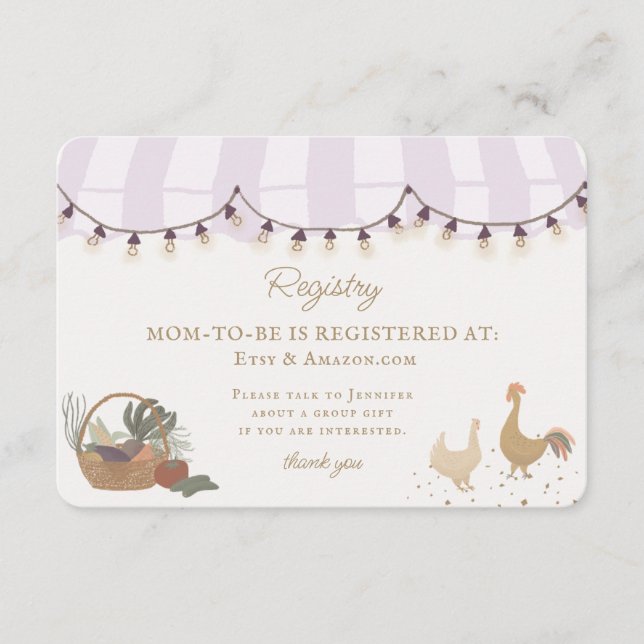 Tarjeta De Recepción Granja de granjeros rosados Insértese un nuevo reg (Anverso)