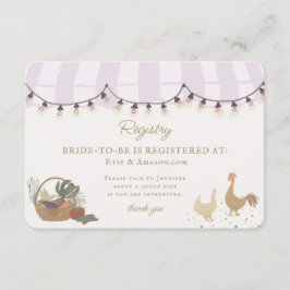 Tarjeta De Recepción Granja de granjeros rosados Insértese un nuevo reg