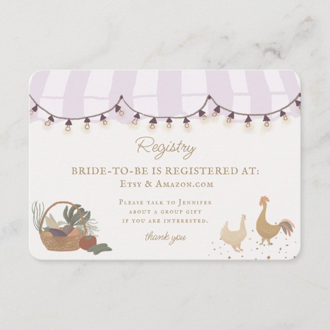 Tarjeta De Recepción Granja de granjeros rosados Insértese un nuevo reg (Anverso)