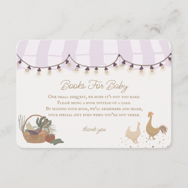 Tarjeta De Recepción Granjeros rosados comercializan libros agrícolas p (Anverso)