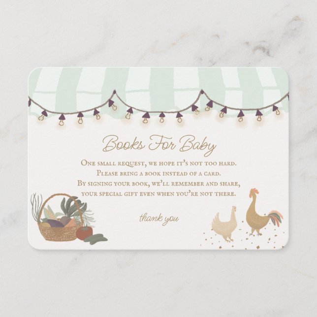 Tarjeta De Recepción Granjeros verdes comercializan libros agrícolas pa (Anverso)