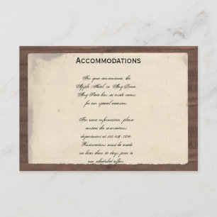 Tarjeta De Recepción Grasa de trigo de campo en Boda de pergamino