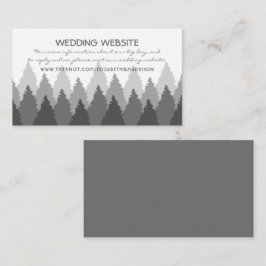 Tarjeta De Recepción Gray Forest Range Woodland Boda Web
