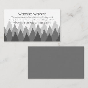 Tarjeta De Recepción Gray Forest Range Woodland Boda Web