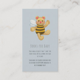 Tarjeta De Recepción Gray Honey Bee Bear Baby Shower Book Request