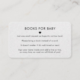 Tarjeta De Recepción Gray Kraft Paper Earthy Books Solicitud de Baby Sh