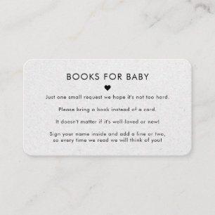 Tarjeta De Recepción Gray Kraft Paper Earthy Books Solicitud de Baby Sh