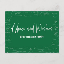 Tarjeta De Recepción Green Advice and Wishes for the Graduate 