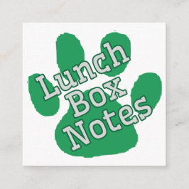 Tarjeta De Recepción Green Cougar Paw Lunch Notes