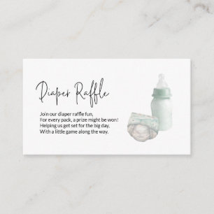 Tarjeta De Recepción Green Diaper Raffle