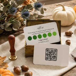 Tarjeta De Recepción Green Fall Wedding Attire Dress Code Palette
