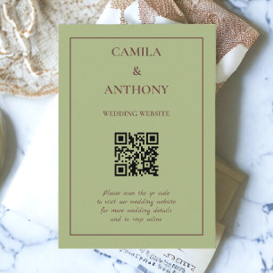 Tarjeta De Recepción Green Purple Retro Y2K Funky Hippie Flower Pattern