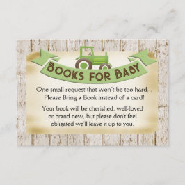 Tarjeta De Recepción Green Tractor Books for Baby Card