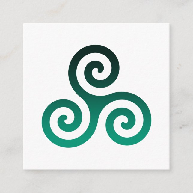 Tarjeta De Recepción Green Triskele (Anverso)