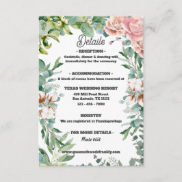 Tarjeta De Recepción Greeneration Eucalyptus Leave Floral Boda