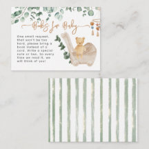 Greenery eucalyptus espera a Baby Shower Books