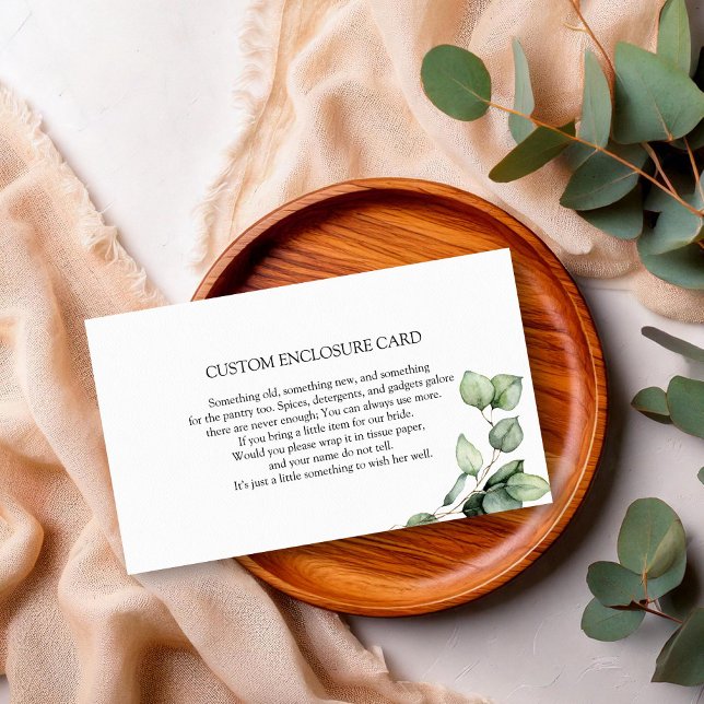 Tarjeta De Recepción Greenery Eucalyptus Personalizado (Subido por el creador)
