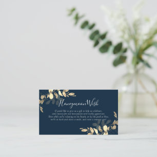 Tarjeta De Recepción Greenery Eucalyptus Poem Honeymoon Wish