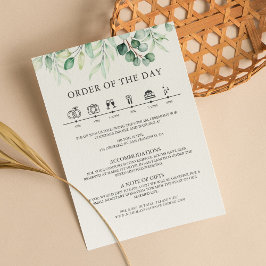 Tarjeta De Recepción Groenlandia Eucalyptus Boda Detalles Cronología