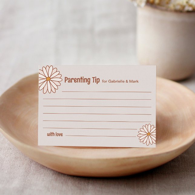 Tarjeta De Recepción Groovy Baby Shower Penting Tip Card (Subido por el creador)