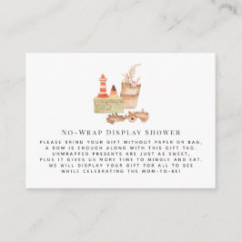 Tarjeta De Recepción Guardería Boho | Inserto de exhibición para ducha 