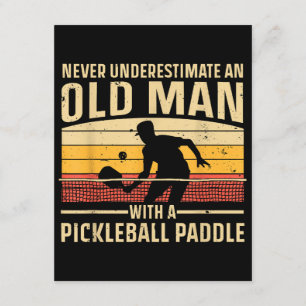 Tarjeta De Recepción Guay Pickleball Art Para Hombres Mujeres Paddle Pi